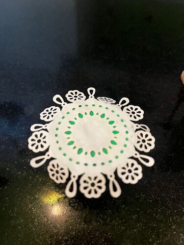 Lawn table repainted green