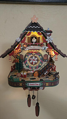 Christmas Cuckoo Clock - LCB01 - cuckoo out