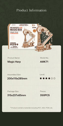 ROKR Mechanical Music Box Magic Harp AMK71 (11)