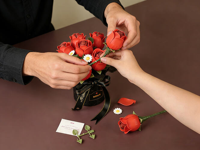 ROKR Red Rose Bouquet DIY 3D Puzzle AF02J