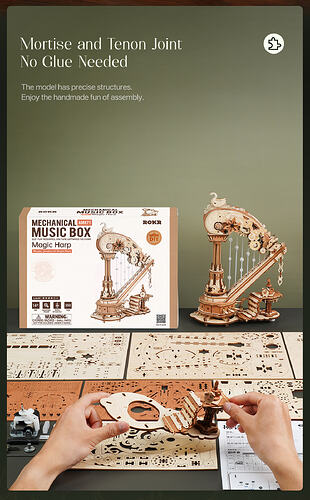 ROKR Mechanical Music Box Magic Harp AMK71 (9)