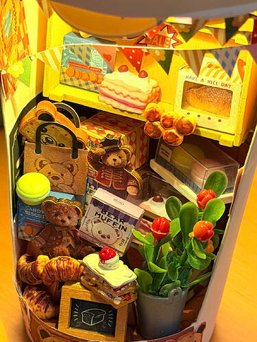 miniature cafe details inside the cup
