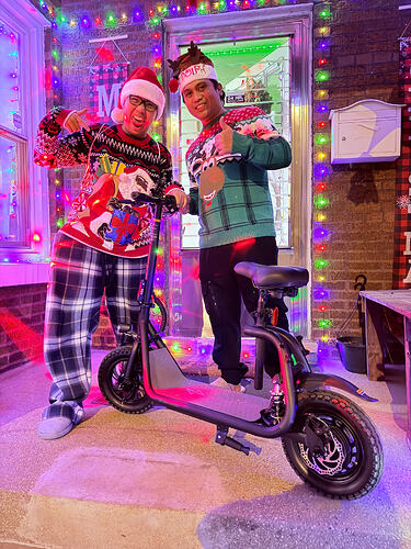 Photo after he tried riding his scooter. He was so happy. 🥰💕