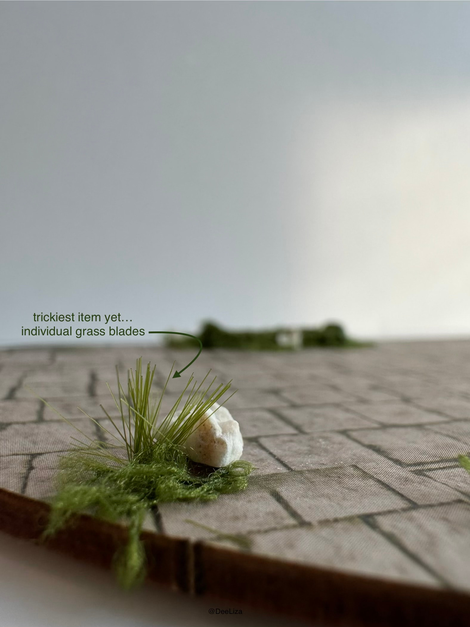 Three-dimensional landscape details around the flower cart