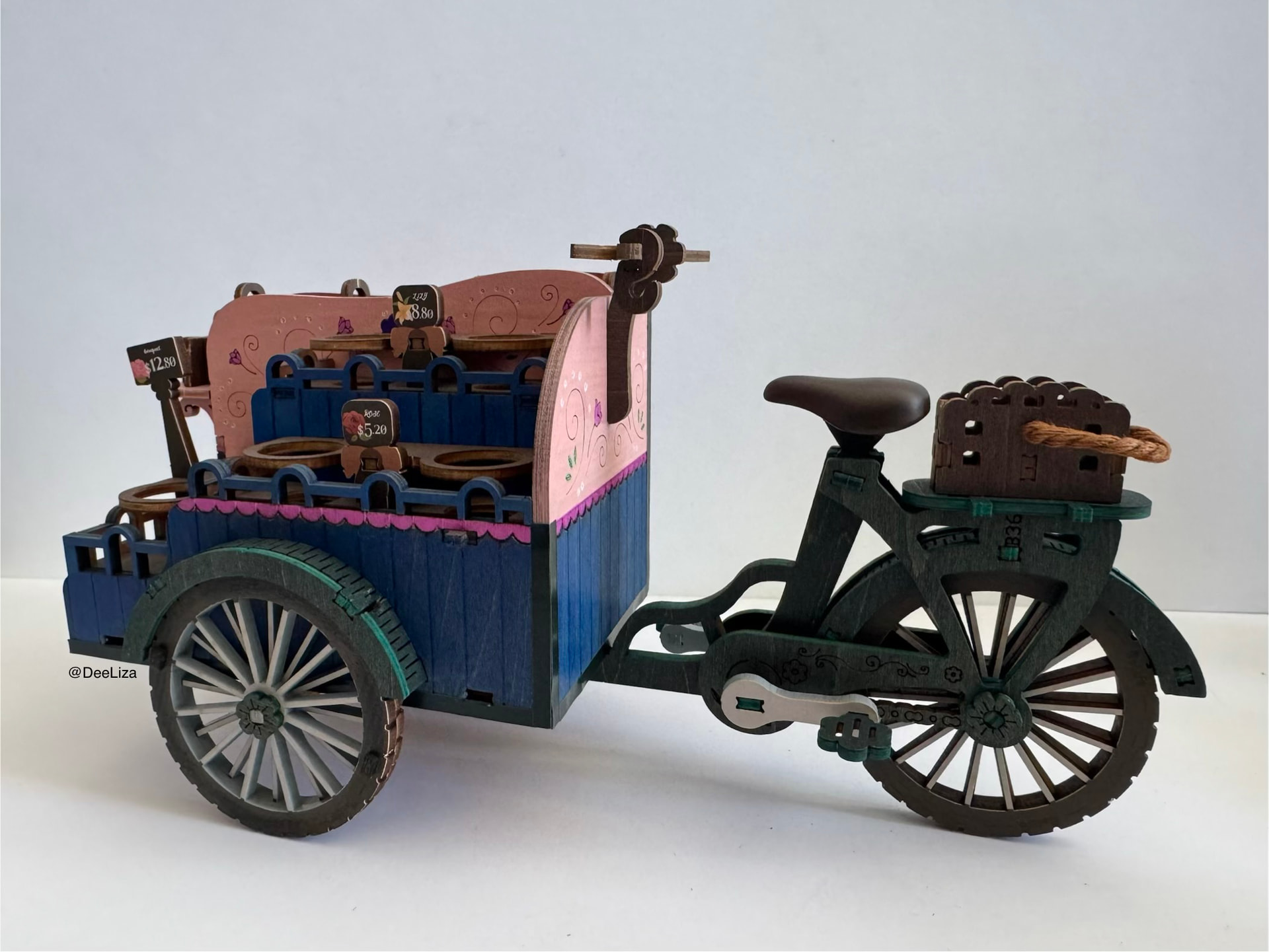 Side view of DeeLiza's painted Blossom Cart customization
